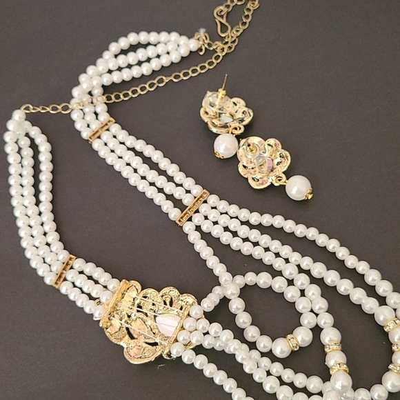 Pearl Necklace Set NIB - Picture 7 of 14